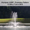 Image of Power House Olympus Display Fountain - 0.5HP