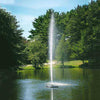 Image of Scott 1HP Pond Fountain Gusher Pattern by Scott Aerator Operating in a Pond with Trees at the Back 13514