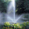 Image of Scott 1/2HP Pond Fountain Skyward Pattern by Scott Aerator Operating in a Pond with Trees at the Back 13005