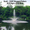 Image of Scott 1/2hp Floating Fountain with Skyward Pattern 20ft high x 35ft wide
