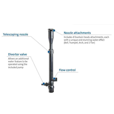 Oase 1/2" Fountain Nozzle Set- 4 Pattern Set