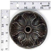 Image of Black Oak Foundry Mini Oak Leaf Emitter - M222 - with Measurement