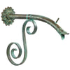 Image of Courtyard Spout – Large w/ Nikila - Sealed Verde Finish - Left Profile View