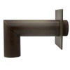 Image of Deco 90 Degree Downspout w/ Square Backplate – 1.5″ Oil Rubbed Bronze Finish Right Left Side