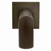 Image of Deco 90 Degree Downspout w/ Square Backplate – 1.5″ Oil Rubbed Bronze Finish Front View