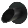 Image of Deco Wall Scupper w/ Round Backplate – 2.5″ Black Finish Left Profile View