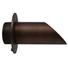 Image of Deco Wall Scupper w/ Round Backplate – 2.0″ Distressed Copper Finish Right Side View