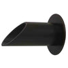 Image of Deco Wall Scupper w/ Round Backplate – 2.0″ Oil Rubbed Bronze Finish Left Side View