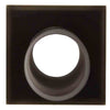 Image of Deco Wall Scupper w/Square Backplate – 2ʺ Oil Rubbed Bronze Finish Front Side View