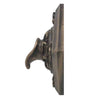 Image of Black Oak Foundry Short Oak Leaf Scupper – Diamond Side View Antique Brass Finish