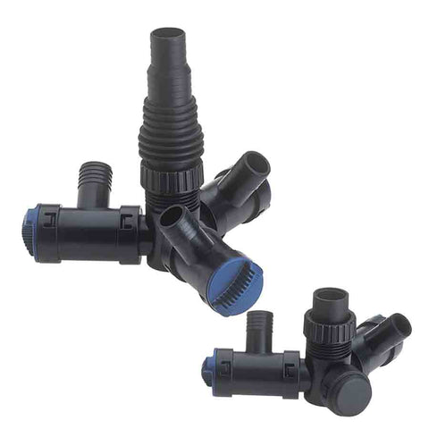 Oase Multi WD 1" 46980 Shown with and without stepped hose adapter