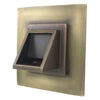 Image of Black Oak Foundry Short Square Scupper with Square Backplate Antique Brass Finish Profile View