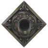 Image of Black Oak Foundry Short Oak Leaf Scupper – Diamond Front View Oil Rubbed Bronze Finish