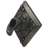 Image of Black Oak Foundry Short Oak Leaf Scupper – Diamond Profile View Oil Rubbed Bronze Finish