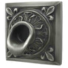 Image of Black Oak Foundry Short Oak Leaf Scupper – Square Antique Pewter Finish Front View