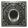 Image of Black Oak Foundry Short Oak Leaf Scupper – Square Antique Pewter Finish Front View