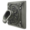 Image of Black Oak Foundry Short Oak Leaf Scupper – Square Antique Pewter Finish Profile View