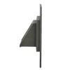 Image of Black Oak Foundry Short Square Scupper with Square Backplate Brushed Pewter Antique Pewter Finish Side View