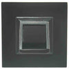 Image of Black Oak Foundry Short Square Scupper with Square Brushed Pewter Finish Front View