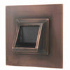 Image of Black Oak Foundry Short Square Scupper with Square Backplate Distressed Copper Finish Profile View
