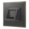 Image of Black Oak Foundry Short Square Scupper with Square Backplate Oil Rubbed Bronze Finish Profile View