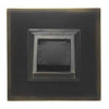 Image of Black Oak Foundry Short Square Scupper with Square Backplate Oil Rubbed Bronze Finish Pront View