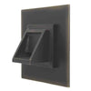Image of Black Oak Foundry Short Square Scupper with Square Backplate Oil Rubbed Bronze Finish Profile View