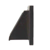 Image of Black Oak Foundry Short Square Scupper Bare Oil Rubbed Bronze Finish Side View