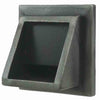 Image of Black Oak Foundry Short Square Scupper Bare Brushed Pewter Finish Profile View