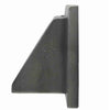Image of Black Oak Foundry Short Square Scupper Bare Brushed Pewter Finish Side View