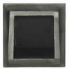 Image of Black Oak Foundry Short Square Scupper Bare Brushed Pewter Finish Front View