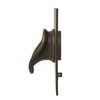Image of Black Oak Foundry Short Scupper with Square Backplate Antique Brass Finish Side View