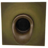 Image of Black Oak Foundry Short Scupper with Square Backplate Antique Brass Finish Front View