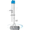 Image of Scott Original Oscillator for Aquasweep Water Mover  Shown From Afar  Complete with the Aquasweep Unit Connected to a Dock