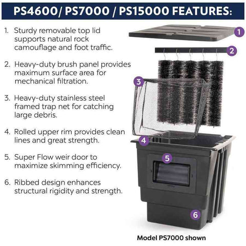 Atlantic Water Gardens Skimmer 9"Weir, 7000 GPH PS7000 Features
