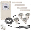 Image of EasyPro Warm White LED Stainless Steel Light Kits for Fountains WFL4 with Controller 4-way Splitter and 4 Lights