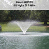 Image of Kasco 1HP Aerating Fountain 4400VFX with V-Shape Pattern Operating in a Pond 115V/230V