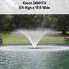 Image of Kasco 1/2HP Aerating Fountain 2400VFX  Operating in a Pond with V-Shape Pattern