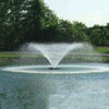 Image of Kasco 2HP Aerating Fountain 8400VFX 2.3VFX with V-Shape Pattern Nozzle Operating in a Pond with Trees