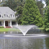 Image of Kasco 2HP Aerating Fountain 8400VFX 2.3VFX with V-Shape Pattern Nozzle Operating in a Pond with Trees