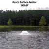 Image of Kasco 3/4HP Surface Aerator 3400AF Operating in a Pond with Trees at the Back 115V/230V