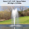 Image of Kasco 3HP Decorative Fountain 3.1JF 3.3JF with Spruce Pattern Operating in a Pond