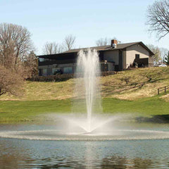 Kasco 3HP Decorative Fountain 3.1JF 3.3JF with Linden Pattern Operating in a Pond