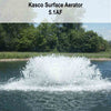 Image of Kasco 5HP Surface Aerator 5.1AF 230V Operating in a Pond with Trees at the Back