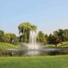 Image of Kasco 3-Phase 7HP Decorative Fountain 7.3JF 230V with Linden Pattern Operating in a Pond with Trees at the Back