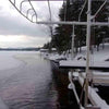 Image of Kasco De-Icer Operating in Icy water in a Dock