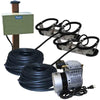 Image of Kasco Robust Aire Sub Surface Aeration System RA2 Complete with Compressor Weighted Tubing and 2 Diffuser Assembly Kit with Stainless Steel Mount with Post Mount Cabinet