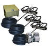 Image of Kasco Robust Aire Sub Surface Aeration System RA3 Complete with Compressor Weighted Tubing and Three Diffuser Assembly Kit with Stainless Steel Mount Ground Cabinet