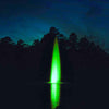 Image of Kasco White LED Composite Fountain Lights with a Green Lens Connected to a Decorative Fountain