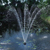 Image of Oase 1/4 HP Floating Fountain With Lights Sample Installation in a Pond 45383